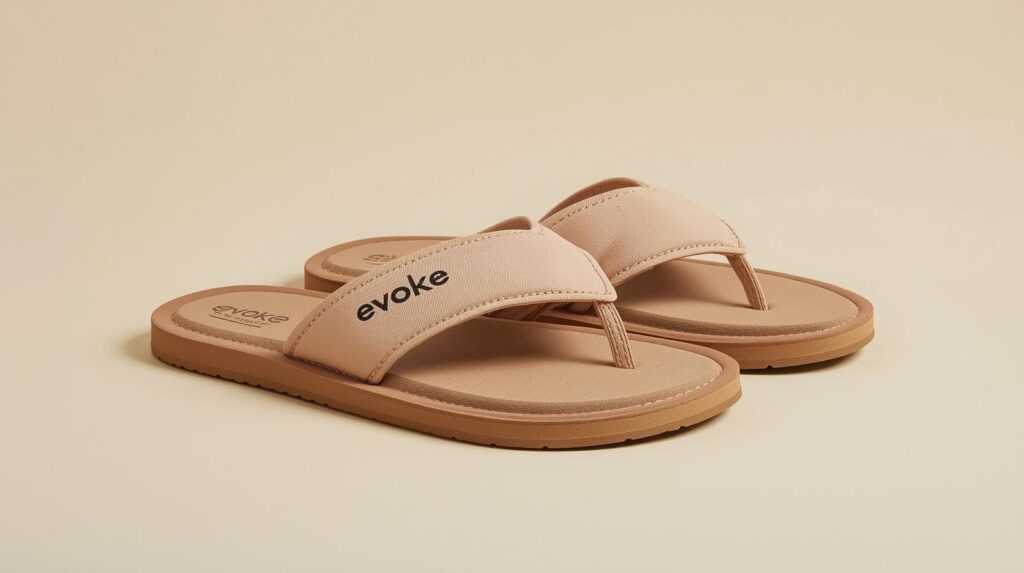 hawai chappal image with brand name evoke