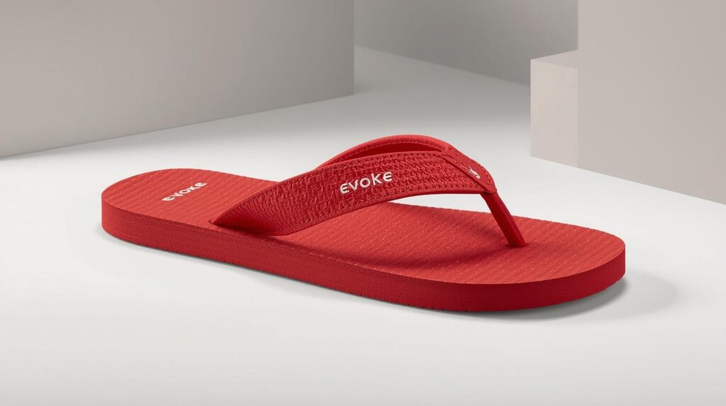 make flip flop image mention brand name evoke red 2500 300